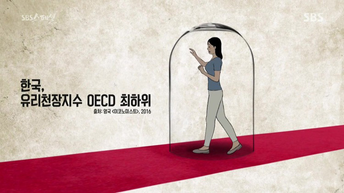 한국, 유리천장지수 OECD 최하위(출처 SBS스페셜)